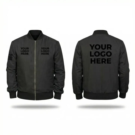 VOOLUP custom leather jacket service promotional image showing design options