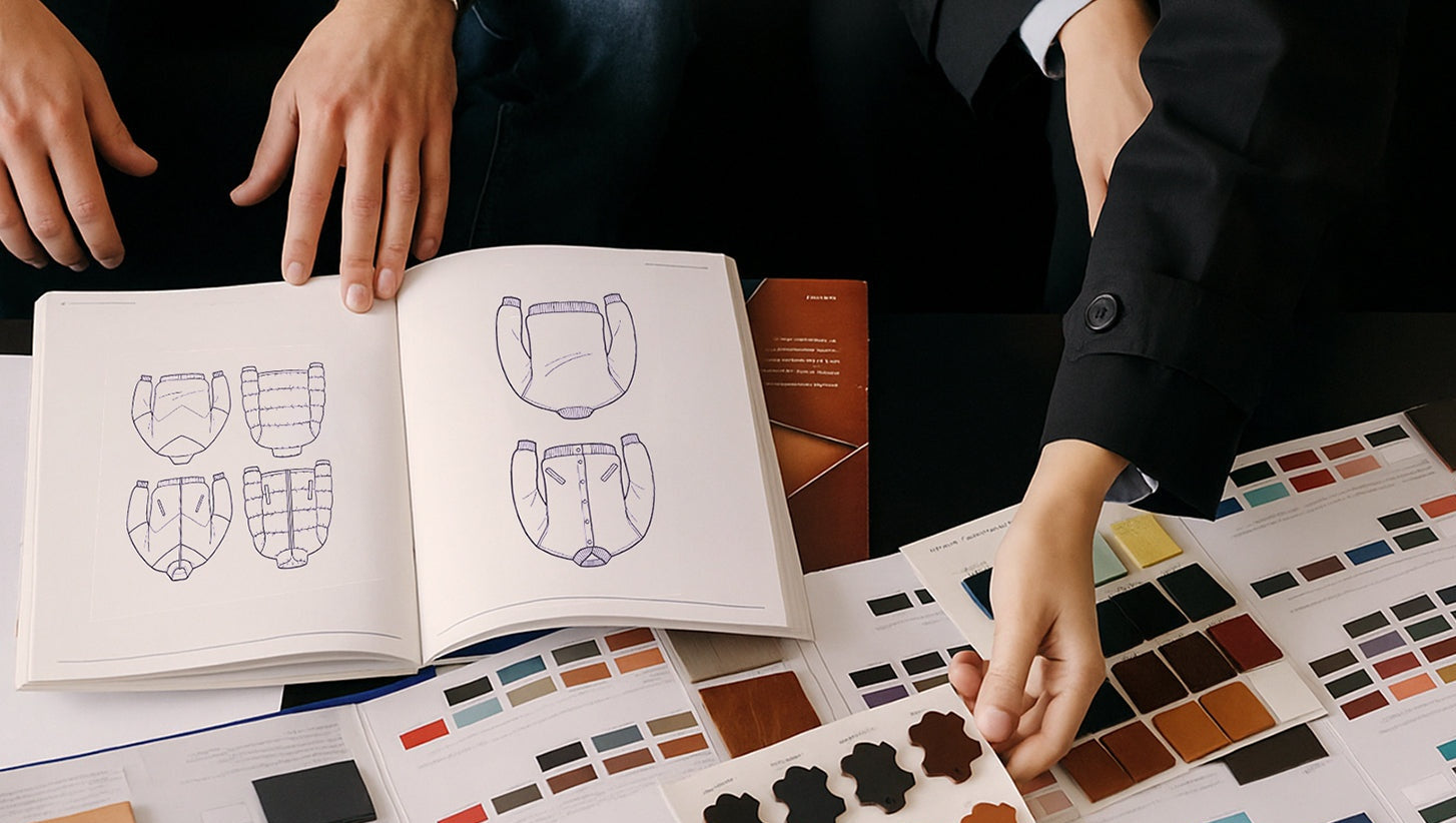 Custom jacket design process step 3: sourcing premium genuine leather materials
