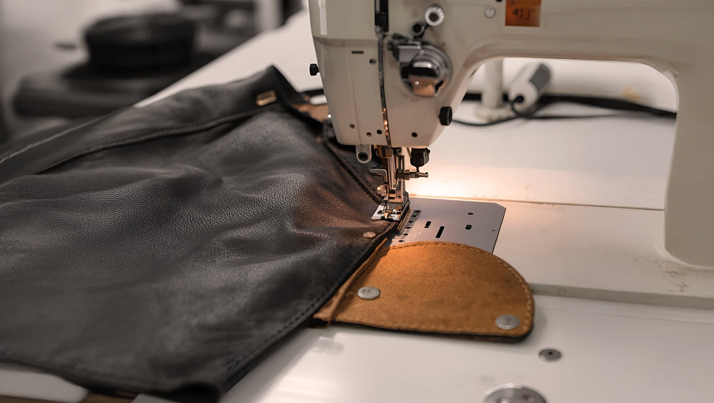 Custom jacket design process step 4: stitching and garment construction
