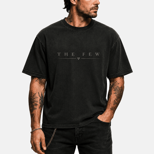 The Few Vintage Washed Black Graphic T-Shirt - VOOLUP